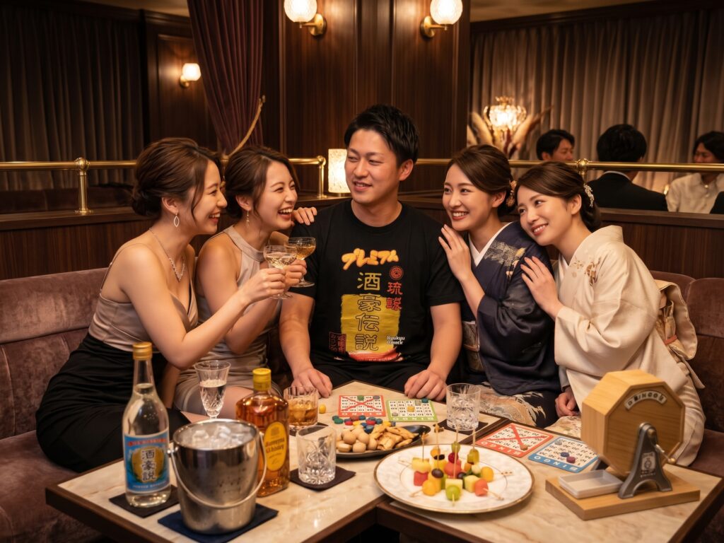 琉球酒豪伝説プレミアムのTシャツはキャバ嬢にモテる