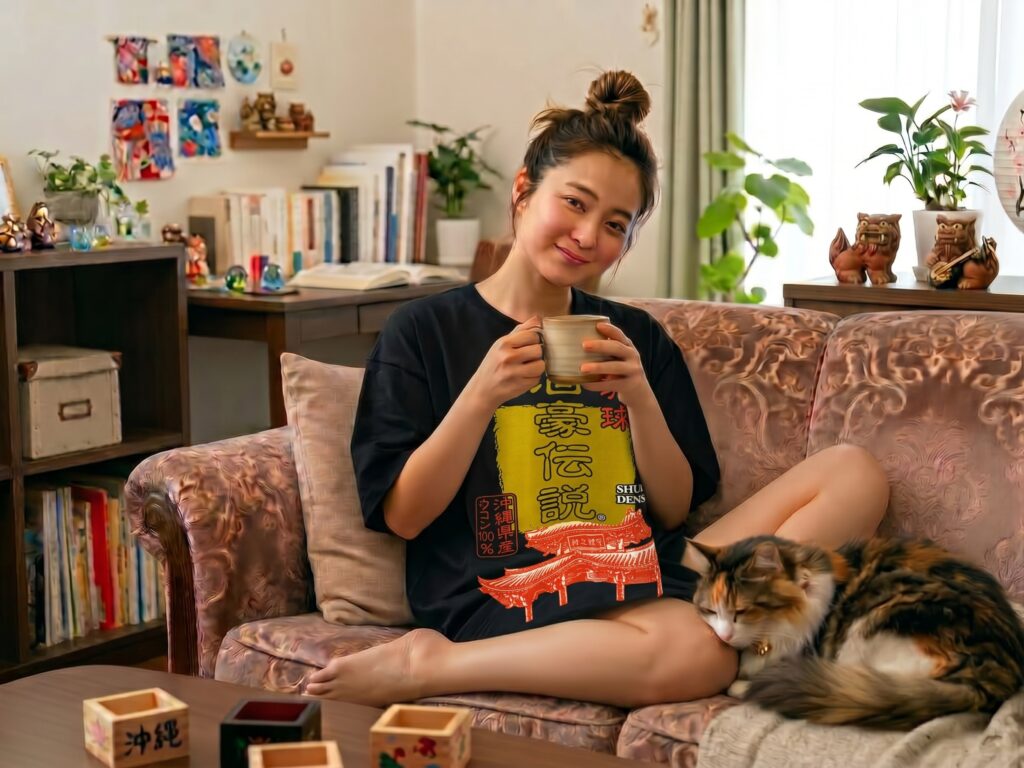 琉球酒豪伝説プレミアムのTシャツは、パジャマとして使える