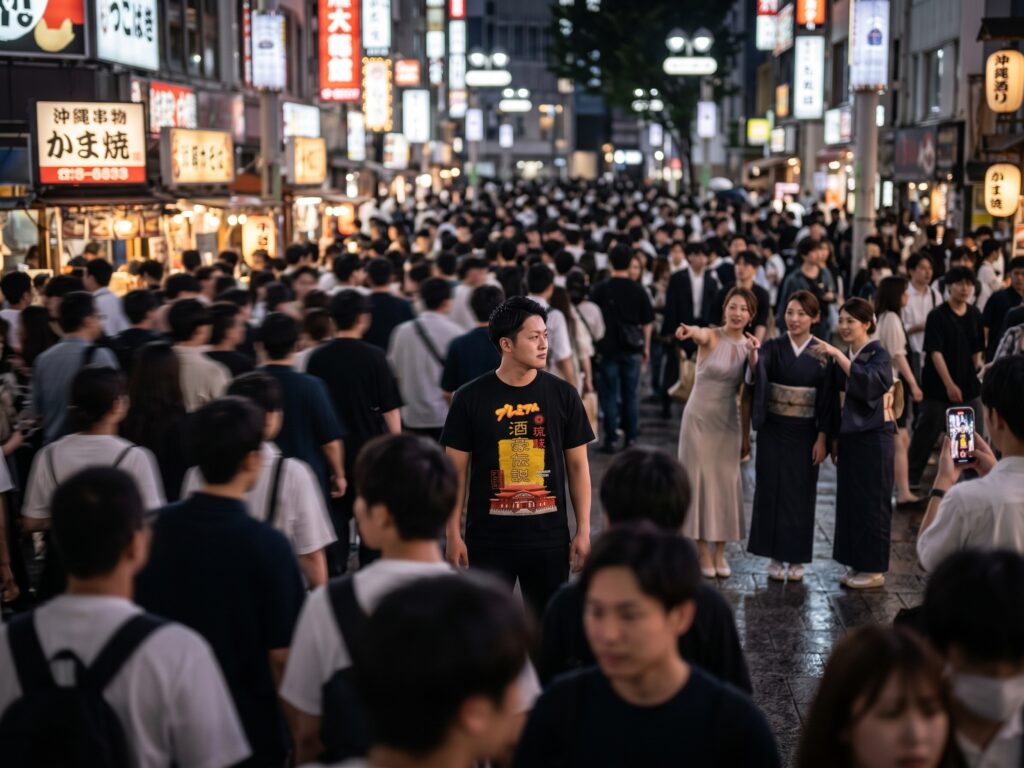 琉球酒豪伝説プレミアムのTシャツは目立つ